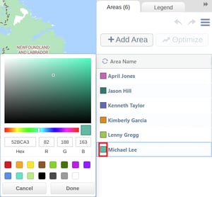 Change Terr color