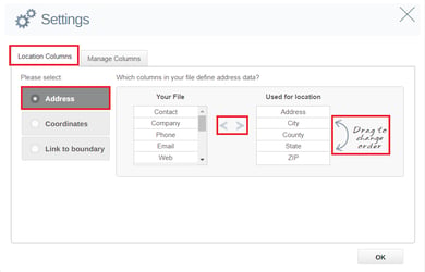 Class 2 Location settings