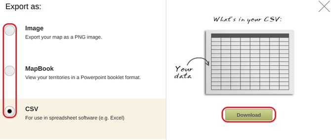 EXPORT OPTIONS