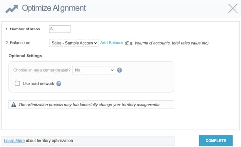 acc based optimize menu