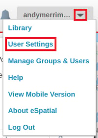 User Settings Menu